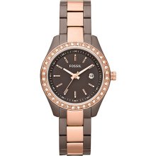 Fossil Stella Rose Gold and Brown