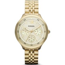 Fossil The Editor Multifunction Stainless Steel Watch Gold-Tone - ES3240