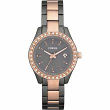 Fossil Two Tone Bracelet Date 50m Ladies Watch Es3032