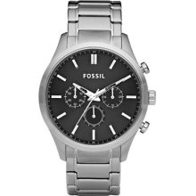 Fossil Watch Fs4636 Classic Men's Chronograph Stainless Black Dial