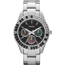 Fossil Women's Es2957 Stainless Steel Analog With Black Dial Watch