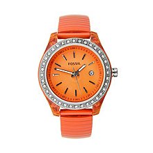 Fossil Women's Orange Dial Watch ES2908