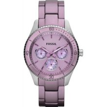 Fossil Women's Stella Es3038 Purple Stainless-Steel Quartz Watch With Purple Dial