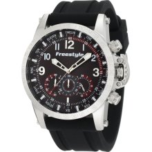 Freestyle 101207 Fs Aviator Sil Cs Blk Strp Watch