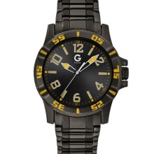 G by GUESS Black Watch With Yellow Accents