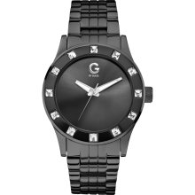 G by GUESS Black Baguette Crystal Watch