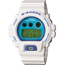 G-Shock White/Blue Color Classic Digital Watch - White