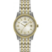 GB00793-09 Rotary Mens Two Tone Quartz Watch