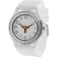 Geneva Platinum Women's Rhinestone Texas Longhorns Watch