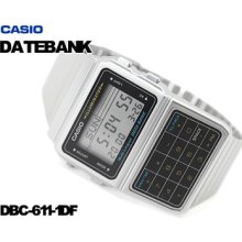 Genuine Casio Databank Silver Calculator 5 Alarms Telememo Watch Dbc611-1 Dbc611