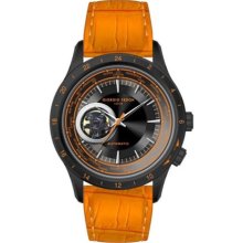 Giorgio Fedon 1919 Traveler Men's Watch - Leather Black/Orange - Giorgio Fedon 1919 Watches