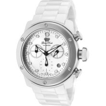 Glam Rock Watches Aqua Rock Chronograph White Dial White Ceramic White