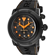 Glam Rock Watches Men's Miami Beach Chronograph Black Dial Black Silic