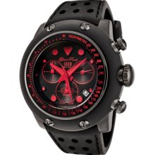 Glam Rock Watches Race Track Chronograph Black Dial Black Silicone Bla