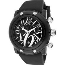 Glamrock Miami Beach Chronograph Black Dial Black Polyurethane