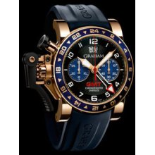 Graham Chronofighter Oversize GMT Blue Gold Watch 2OVGR.B26A