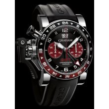 Graham Chronofighter Oversize GMT Bordeaux Steel Watch 2OVGS.B20A