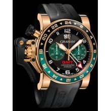 Graham Chronofighter Oversize GMT Black BRG Gold Watch 2OVGR.B16A