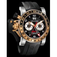 Graham Chronofighter Oversize GMT Black Steel/Gold Watch 2OVGG.B21A