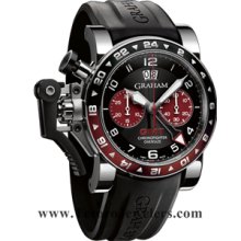 Graham Chronofighter Oversize GMT Bordeaux Steel 2OVGS.B20A