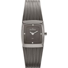 Grey Mesh Steel Watch