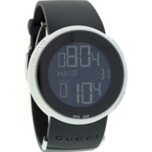 Gucci Women's Digital Black Rubber Strap Watch