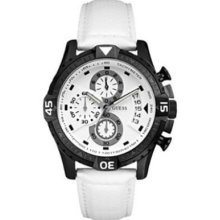 Guess Leather Watch in White