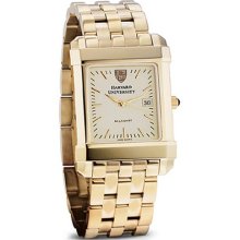 Harvard Men's Swiss Watch - Gold Quad Watch w/ Bracelet