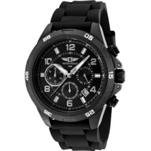 I by Invicta Watches Men's Chronograph Black Dial Black IP SS Case Bla