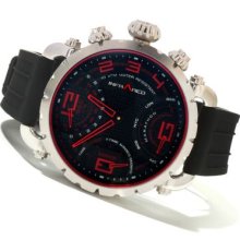 Infrared Men's Red Marathon Swiss Mechatronic Quartz Chronograph Rubber Strap Watch