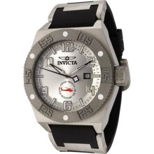 Invicta 0323 Men's I Force Black Dial Silver Polyurethane & Stainless