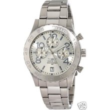 Invicta 1278 Mens Watch Specialty Chronograph Silver Dial - Stainless Steel