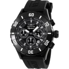 Invicta 7381 Signature Ii Chronograph Black Ion-plated Rubber Strap Watch