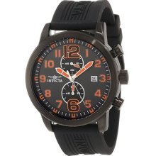 Invicta Menâ€™s Specialty Chronograph Black Carbon Fiber Date Watch 11244