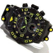 Invicta Men's 12258 Sea Hunter Chronograph Black Carbon Fiber Dial Bla