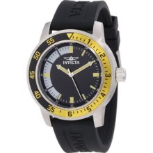 Invicta Men's 12846 Specialty Black Dial Watch With Yellow/black Bezel