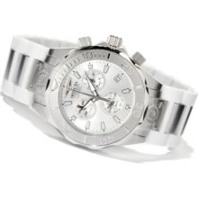 Invicta Men's Grand Diver Swiss Quartz Chronograph Bracelet Watch SILVERTONE