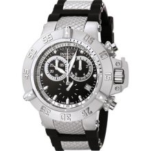 Invicta Men's Subaqua Chronograph Black Polyurethane & Stainless Steel