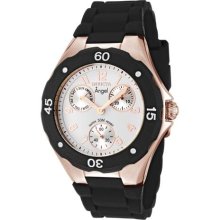 Invicta Women's Angel White Dial Black Silicon