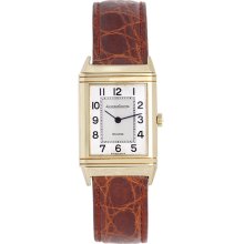 Jaeger-LeCoultre Reverso 18k Yellow Gold Men's Watch on Strap Band 618