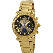 JBW Women's Victory Watch in Gold with Black Dial