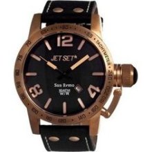 Jet Set San Remo Men's Leather Watch