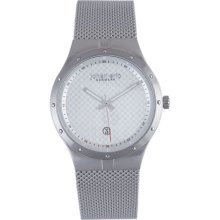 Johan Eric Men's JE3001-04-001B Skive Silver Mesh Stainless Steel ...