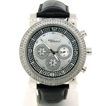 Jojino IJ-1053 Black Leather 0.25 ct Men's Diamond Watch