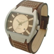 Kahuna Kuc-0003g Mens Brown Cuff Watch