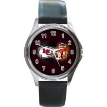 Kansas City ChiefsRound Metal Watch 09