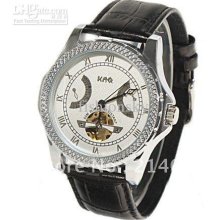 Kaq Unisex Mechanical Watch W/ Date & Week Time Decorations Wth0