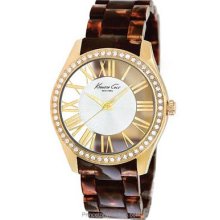 Kenneth Cole Ladies Transparent Watch Gold-Tone KC4861