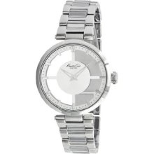 Kenneth Cole Mens New York Transparency Stainless Watch - Silver Bracelet - Silver Dial - KC4727