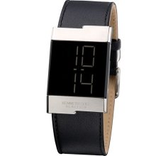 Kenneth Cole Men's Stainless Digital Leather Watch - KC1296